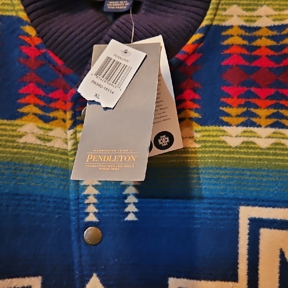Pendleton Varsity Bomber Jacket in Red and Blue